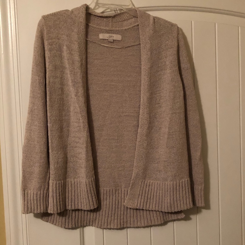 Beige LOFT Cardigan